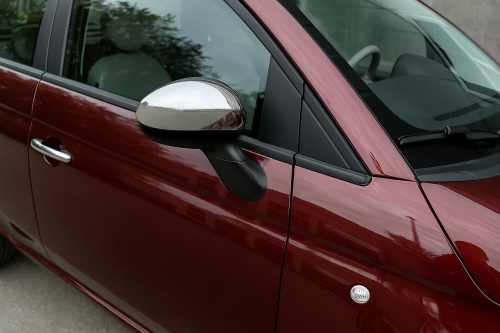 Накладки на дзеркала Fiat 500/500L 2013-2022, нержавіюча сталь, Carmos (2 шт)