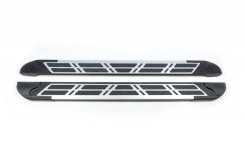 Бокові пороги Erkul Sunrise Renault Duster 2008-2017, алюміній (2 шт)