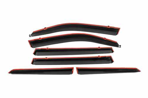 Вітровики Lexus LX570/450d 2008-2015 / Toyota Land Cruiser 200, з хромованим молдингом, Niken Luxury (6 шт)