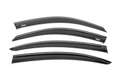 Ветровики BMW 3 серия F30/F31 2012-2019, с чёрным молдингом, Niken Luxury (4 шт)
