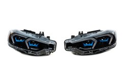 Передние фары в стиле G20 BMW 3 серия F30/F31 2012-2019, с галогена на LED, GBT (2 шт)