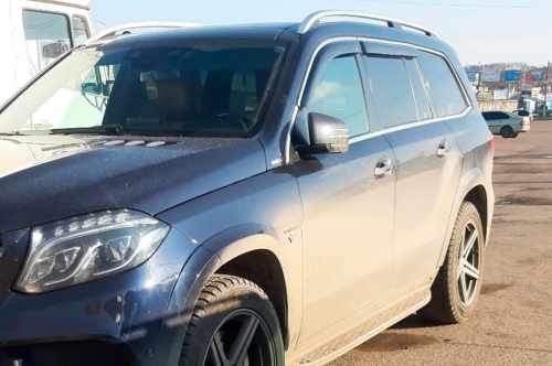 Вітровики Mercedes GLE W167 2018+, з хромованим молдингом, HIC (4 шт)