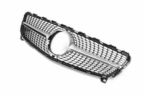 Передняя решетка Diamond Silver Mercedes A-class W176 2015-2018, Cixtai