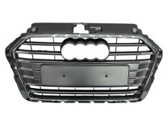 Решетка радиатора Audi A3 S 8V 2016–2019 Silver Chrome