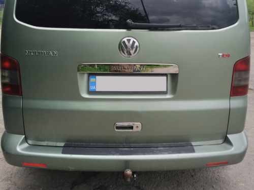 Накладка над номером Volkswagen T5 2010-2015, нержавіюча сталь, Carmos