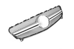 Передняя решетка радиатора AMG Silver Mercedes A-class W176 2015-2018, Cixtai