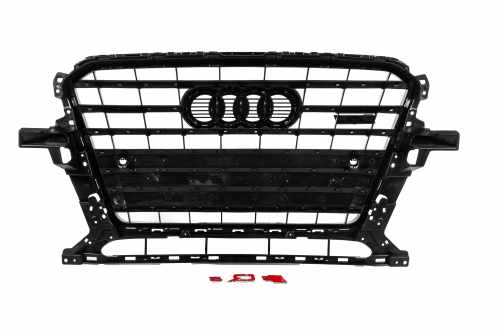 Передня решітка SQ-Style Audi Q5 2012-2017, чорна з хромом, GT Tuning