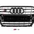 Передняя Черная решетка S-Style Audi A4 B8 2012-2015, GT Tuning — фото 1