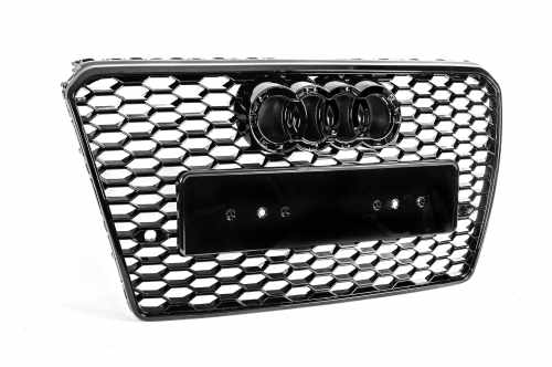 Передня решітка радіатора RS-Style Audi A7 2010-2014, чорна, GT Tuning