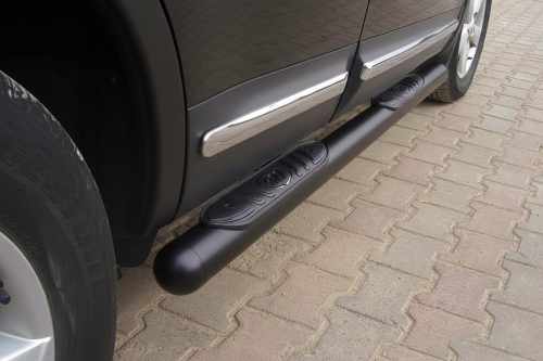 Бокові труби Nissan Qashqai 2007-2014, чорні, нержавіюча сталь, CAN (2 шт)
