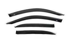 Вітровики Mercedes GLE W167 2018+, з хромованим молдингом, HIC (4 шт)