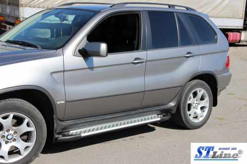 Бокові труби BMW X5 E53 1999-2006, нержавіюча сталь, CAN (2 шт)
