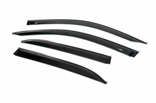 Вітровики Mercedes GLE W167 2018+, з хромованим молдингом, HIC (4 шт)