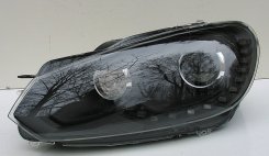 Передние фары черные R20 с LED для Volkswagen Golf 6 2009-2012