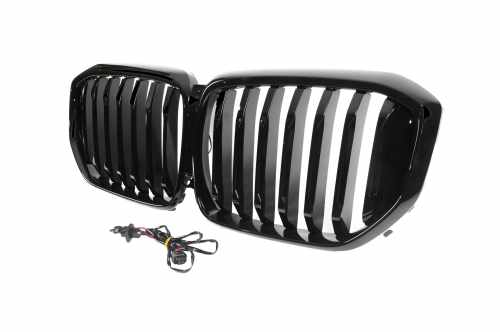Ніздрі 1 Bar LED (чорний глянець) BMW X5 G05 2023+, GBT