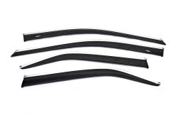 Вітровики Toyota Camry 2011-2017, з хромованим молдингом, HIC (4 шт)