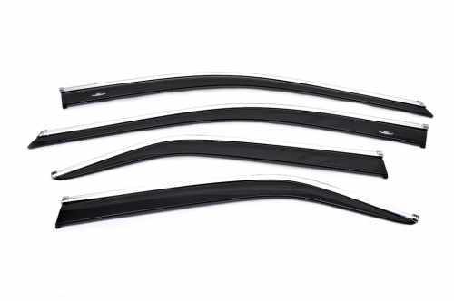 Вітровики Toyota Camry 2011-2017, з хромованим молдингом, HIC (4 шт)