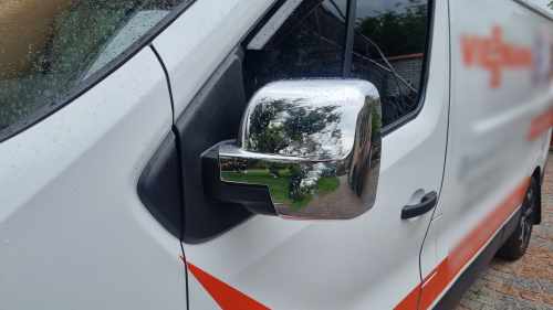 Накладки на дзеркала Nissan NV300/Primastar X82 2016+, хромований ABS-пластик, Carmos (2 шт)
