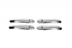 Накладки на ручки дверей Volkswagen EOS 2011-2016 / Polo 2010-2017 / Tiguan 2007-2016 та ін., нержавіюча сталь, Carmos (2 шт)