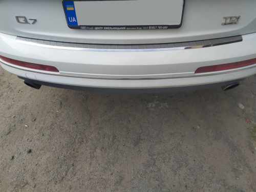 Накладка на задній бампер Audi Q7 2005-2015, нержавіюча сталь, Carmos