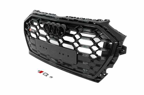 Передня решітка радіатора SQ-Style Audi Q5 2020-2025, чорна, GT Tuning