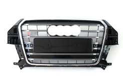 Решетка радиатора Chrome Black (в стиле SQ3) на Audi Q3 8U 2011-2014 года