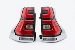Задні LED-ліхтарі Chrome V2 Toyota Land Cruiser Prado 150 2017-2023, 1234 Upgrade (2 шт)