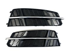 Решетки в бампер Chrome Black ( в стиле S6 ) S-Line на AUDI A6 C7 2014-2018 года