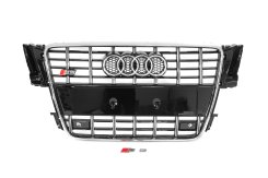 Передняя решетка радиатора S-Style Audi A5 2007-2011, черная с хромом, GT Tuning