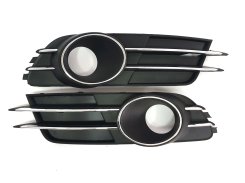 Решетки в бампер Chrome Black (Обычные под туманки) на AUDI A6 C7 2011-2014 года