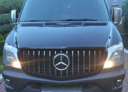 Передня решітка GT Panamericana Хром Mercedes Sprinter W906 2013-2018, Cixtai