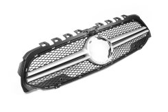 Передняя решетка AMG Silver (для 2018-2022) Mercedes A-class W177 2018-2022, Cixtai