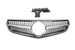 Передняя решетка радиатора (Diamond Silver) Mercedes E-class coupe C207 2009-2013, Cixtai