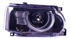 Передние фары Full LED черные стиль Defender для Range Rover Vogue L322 2010+