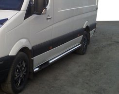 Бокові труби Nissan Interstar 2002-2010 / Renault Master / Opel Movano, довга база, нержавіюча сталь, CAN (2 шт)