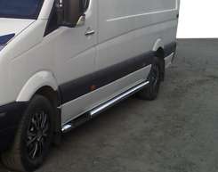 Бокові труби Nissan Interstar 2002-2010 / Renault Master / Opel Movano, коротка база, нержавіюча сталь, CAN (2 шт)