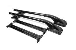 Рейлінги Nissan Navara 2006-2015 / Toyota Hilux, чорні, з поперечинами, Erkul (2 шт)