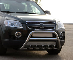 Передняя дуга WT003 (нерж.) для Chevrolet Captiva 2006↗ и 2011↗ .