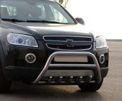 Передняя дуга WT003 (нерж.) для Chevrolet Captiva 2006↗ и 2011↗ .