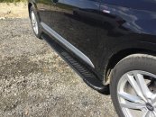 Бокові пороги Bosphorus Yeni Black (2 шт., алюміній) для Audi Q7 2015↗ мм.