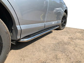 Бокові пороги Maydos V2 (2 шт., алюміній -2022 нерж) для Toyota Rav 4 2013-2018 рр.