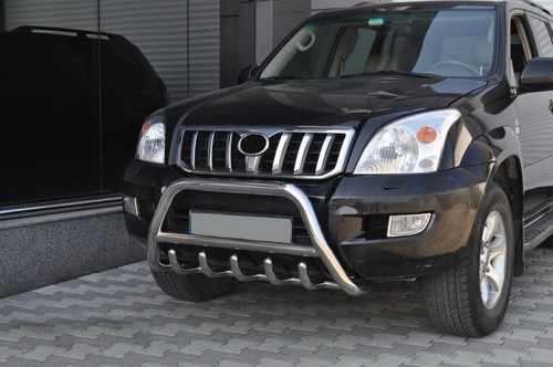Кенгурятник низький WT003 (нерж) для Toyota Land Cruiser Prado 120