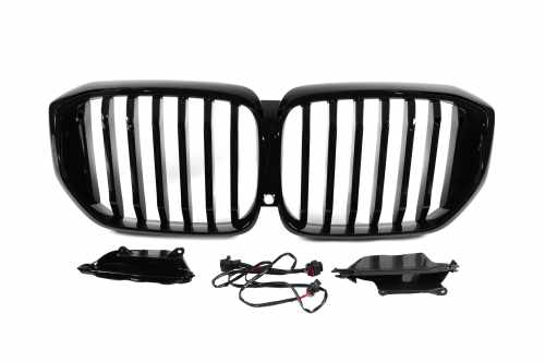 Ніздрі 1 Bar LED (чорний глянець) BMW X5 G05 2019-2022, GBT