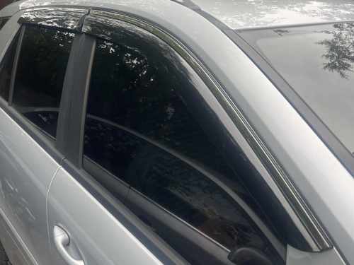 Вітровики Mercedes ML W164 2005-2011, з хромованим молдингом, Niken Luxury (4 шт)