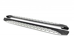 Бокові пороги Erkul Shining V1 Nissan Navara 2006-2015, алюміній (2 шт)