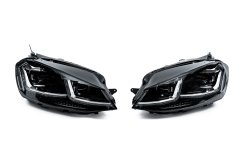 Передние фары LED Silver Style 2017+ Volkswagen Golf 7/E-Golf 5G 2012-2020, для 2012-2017, GBT (2 шт)