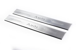 Накладки на дверні пороги Audi TT 1998-2006, нержавіюча сталь, Carmos (2 шт)