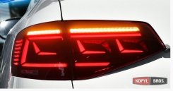 Задние светодиодные LED фонари (черные) для Volkswagen Jetta Mk6 2015-2019
