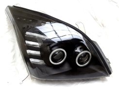 Передні фари чорні RP для Toyota Land Cruiser 120 Prado 2002-2009