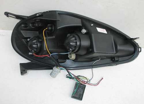 Передні фари чорні для Fiat Grande Punto 2005-2009